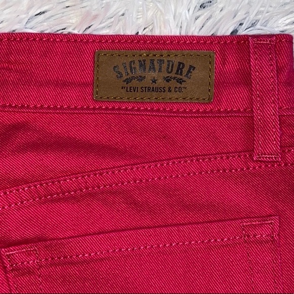 Levi Signature Series Stretch Pink Jeans Misses 4 - Picture 7 of 12